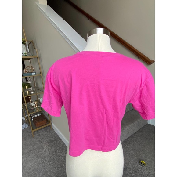 Champion Hot pink crop top with red logo, size XS - Picture 5 of 12